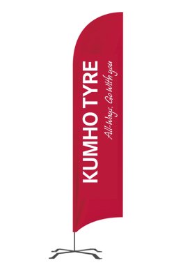 Beachflagga Kumho, röd