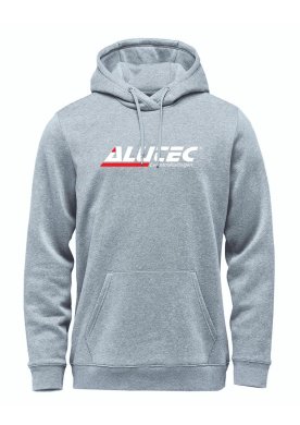 Hoodie Alutec, gråmelerad