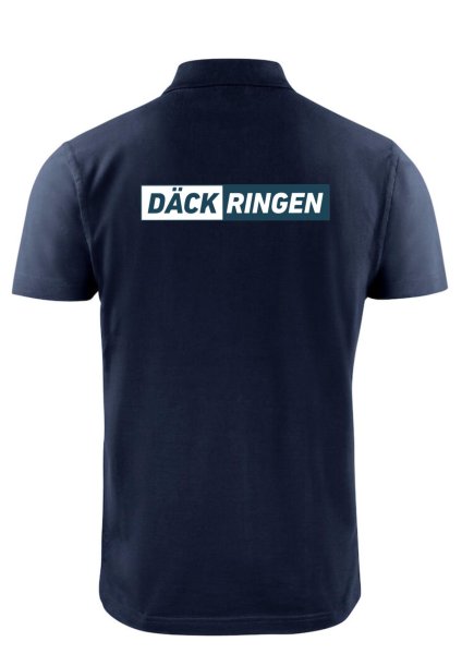 Zoom bild av Premium stretch piké Däckringen, marin